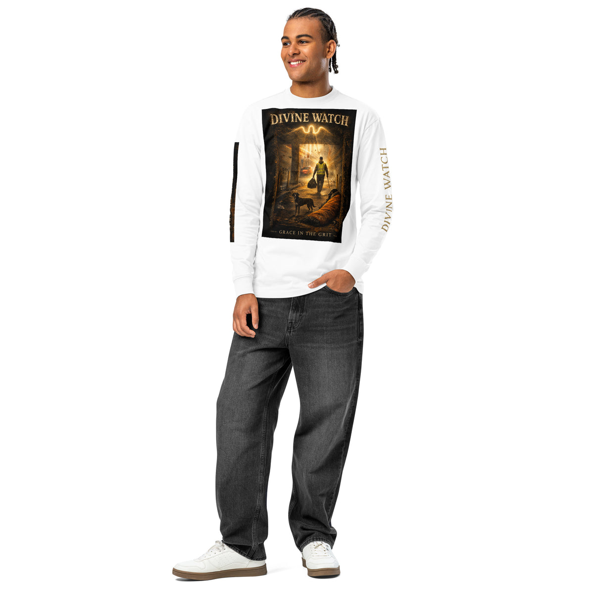 Men's DIVINE WATCH HERO 000/500 heavyweight long sleeve t-shirt