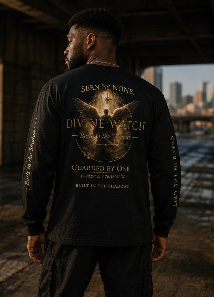 Men's DIVINE WATCH HERO 000/500 heavyweight long sleeve t-shirt